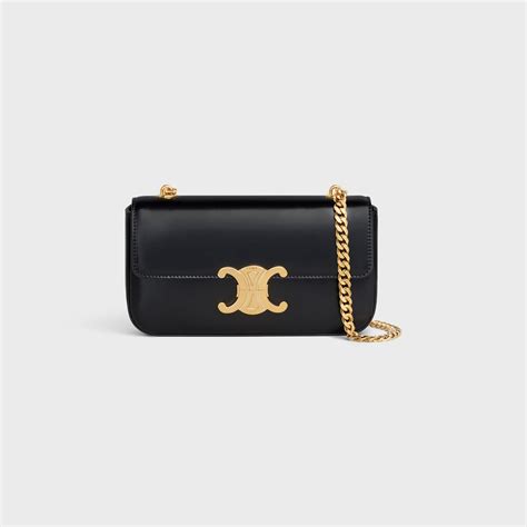 celine triomphe shoulder bag chain|celine triomphe bag price.